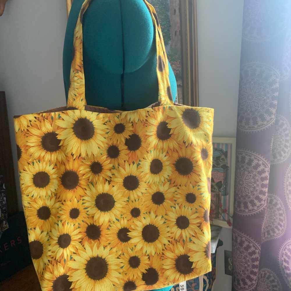 Black and Gold Structured Tote Bag—Handmade - Picture 2 of 4